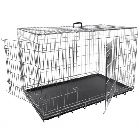 Flamingo Wire Cage Keo Silver 2 двери клетка для собак XXL 120х76х82 см (1030066)